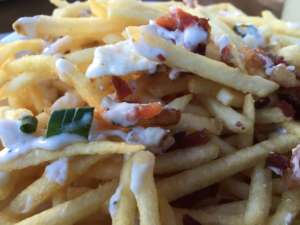 Mmmm....gorgonzola bacon fries from A La Carte at The Lot!