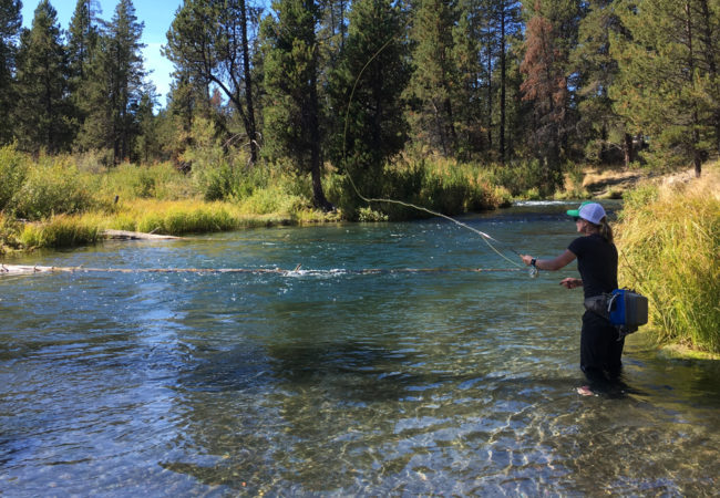 Fly fishing near Bend, OR