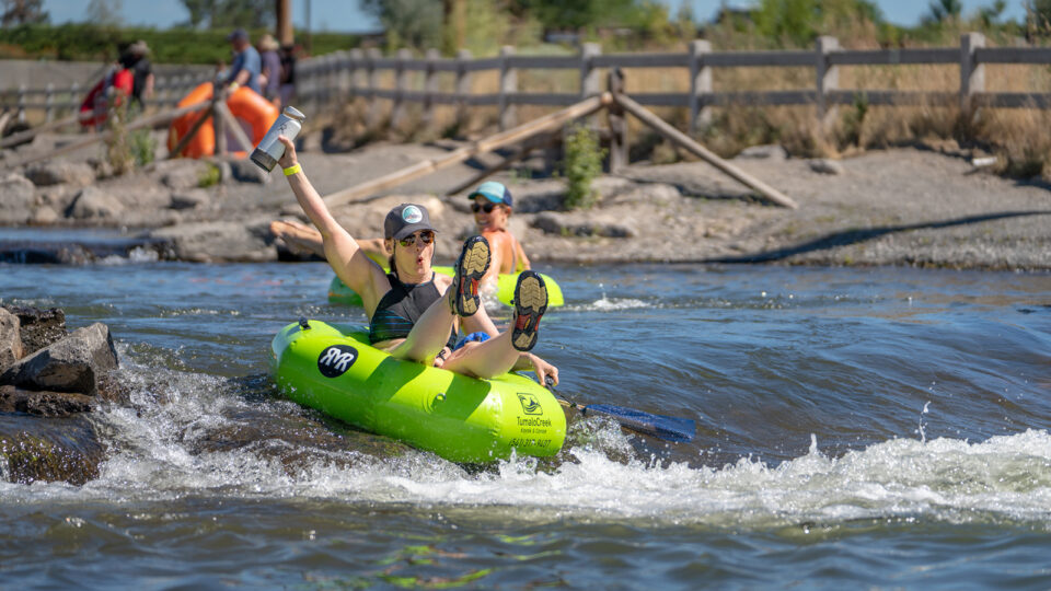Floating on the Deschutes River in Bend, Oregon