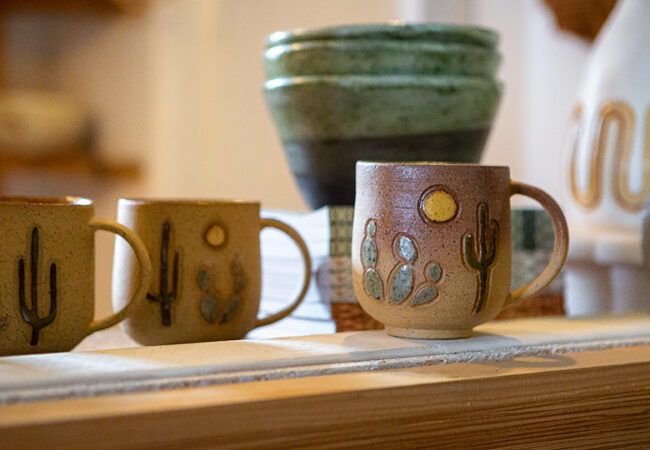 Pottery from a studio in Bend, Oregon.