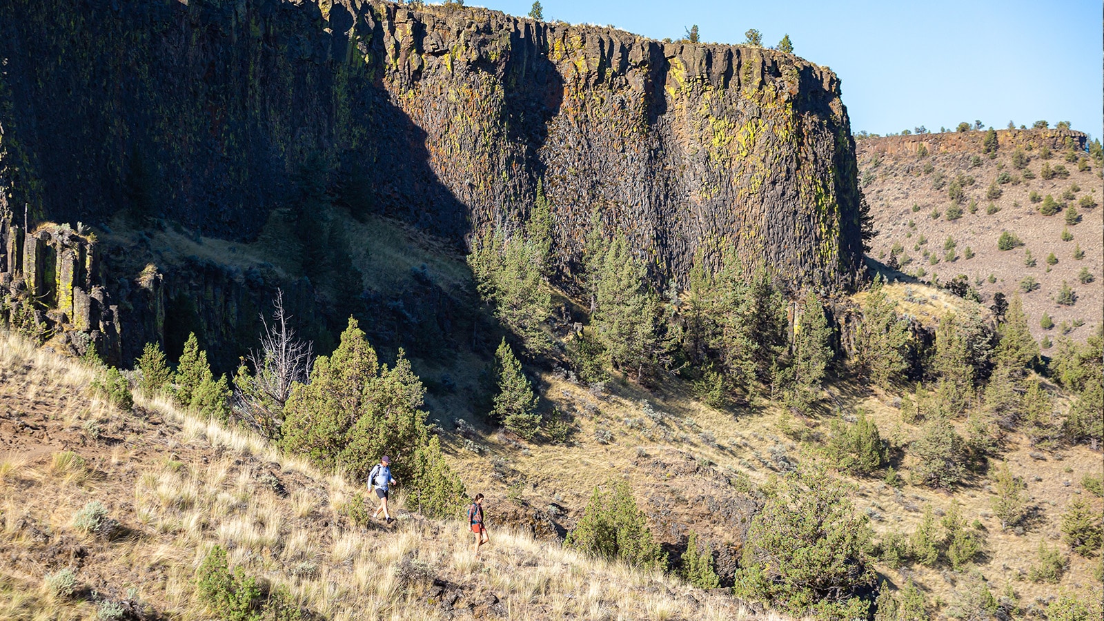 Hiking the trail to Chimney Rock near Bend, OR