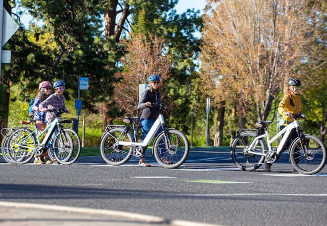 E-biking in Bend, Oregon.